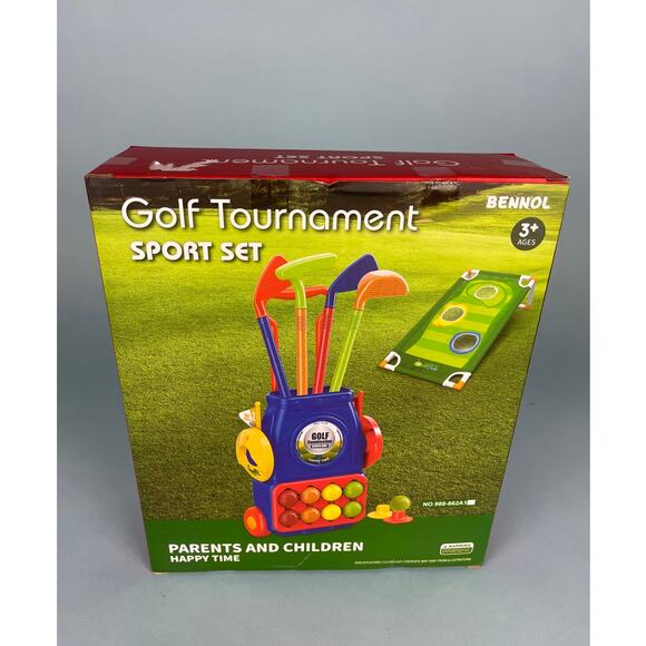 Toddler Golf Tournament Set Kids Golf Cart Toys - Picture 3 of 9